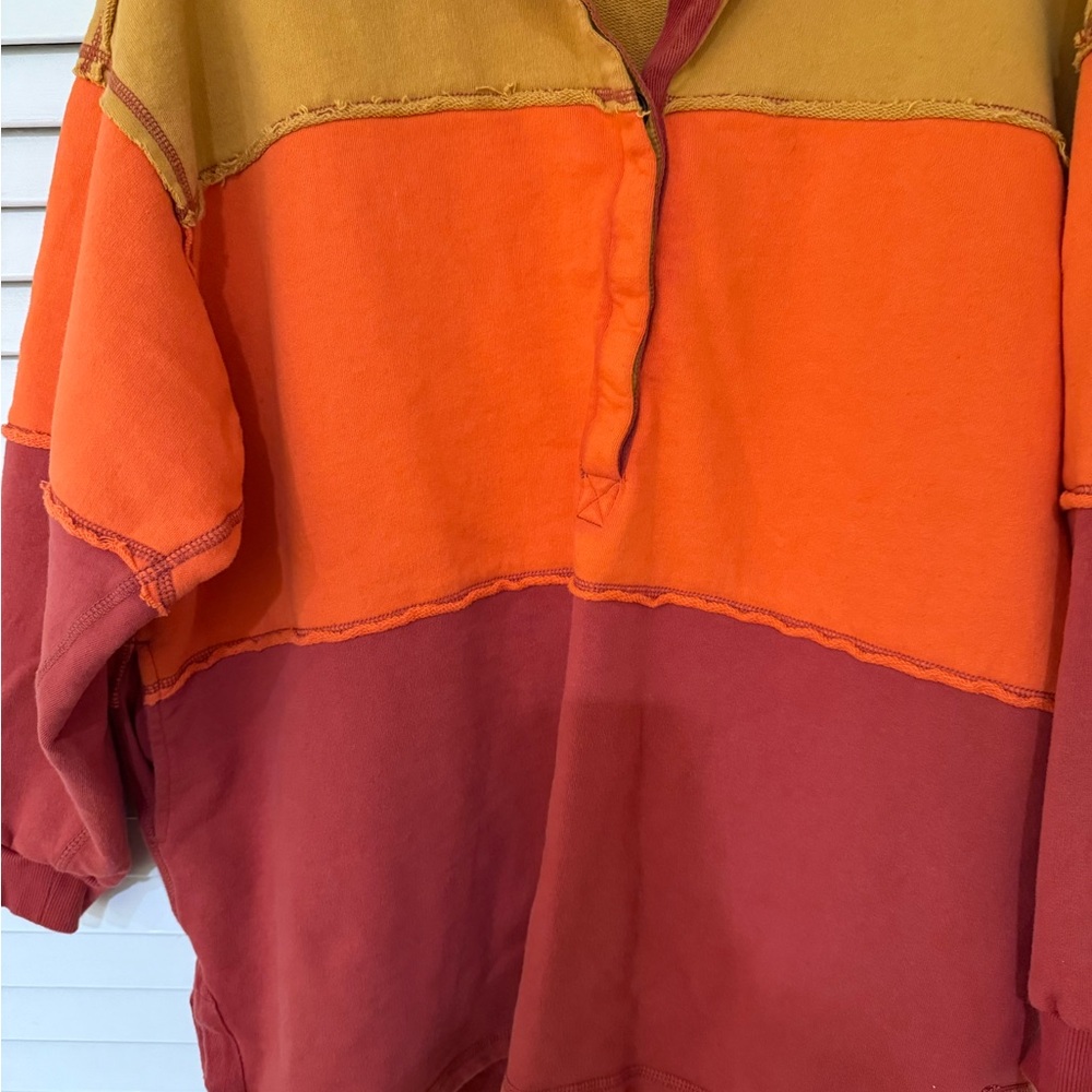 FP Movement by Free People Colorblock Pullover in Mustard, Orange, Rust - Picture 3 of 5